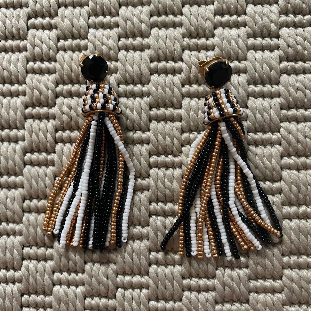 J. Crew beaded tassel earrings